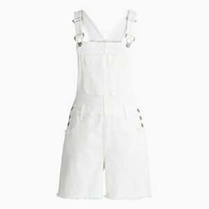 J Crew White Denim Short Overalls
